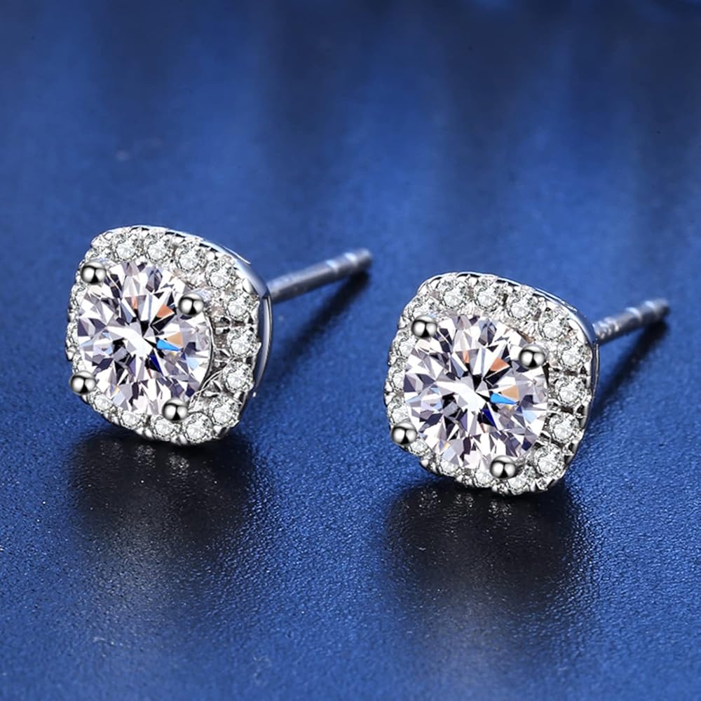■TATIANA■ Silver 925 Moissanite 05 Carat Earrings DE0002 1 Amazon.com: 0.5 Carat D Color VVS1 Moissanite Earrings for